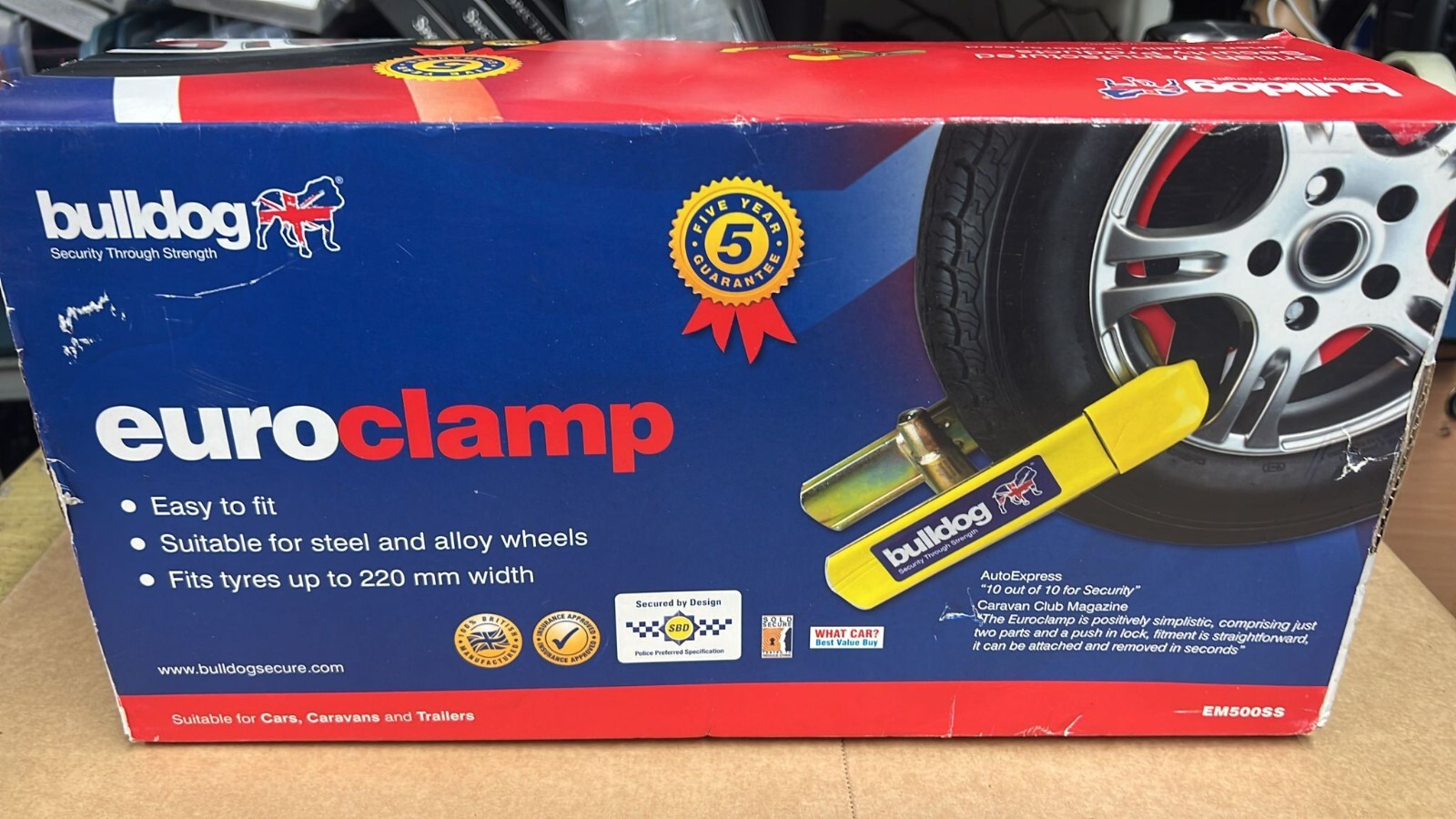 Bulldog Euro Wheel Clamp EM500SS For Truck Tyres 5yr Guarantee