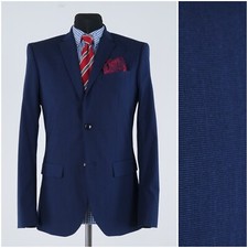 Mens Navy Blue Blazer 38R UK Size H&M Sport Coat Jacket