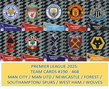 Panini Premier League Adrenalyn XL 2025 - choose your cards #190 to #468