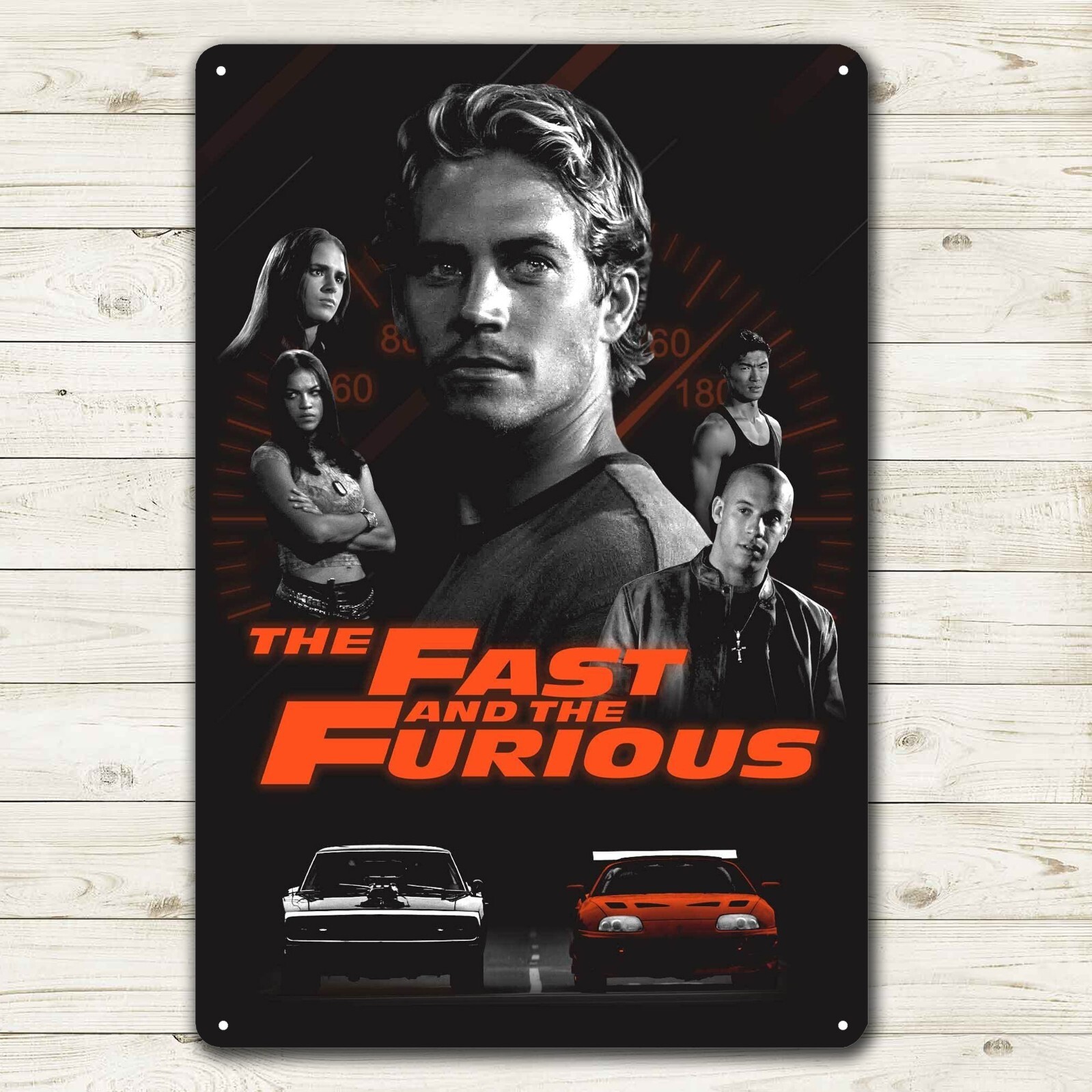 Fast and Furious Movie Metal Tin Poster 20x30cm Wall Plaque