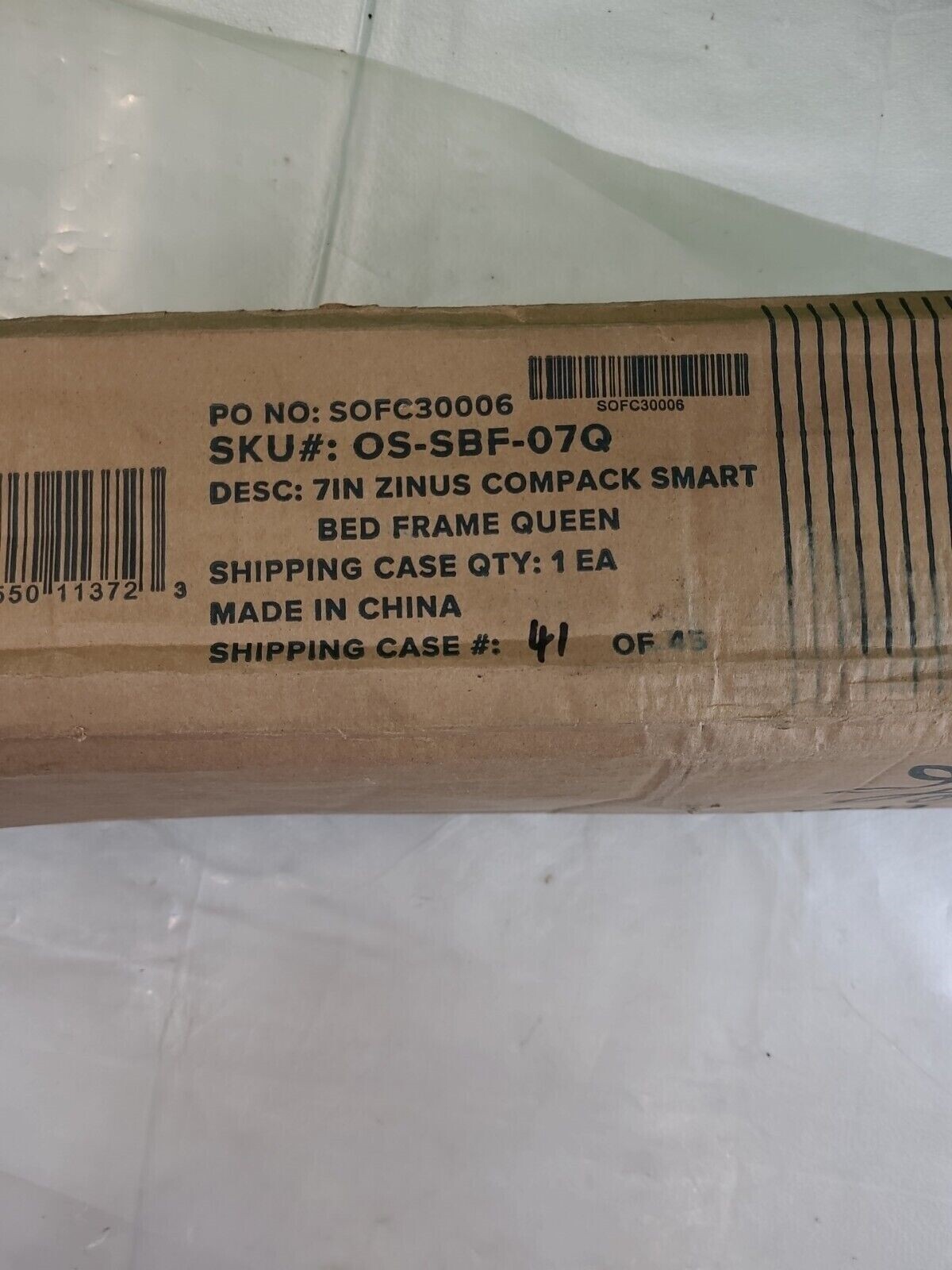 ZINUS OS-SBF-07Q-Compack SMART Bed Frame QUEEN-7" Support-Box Spring & Mattress