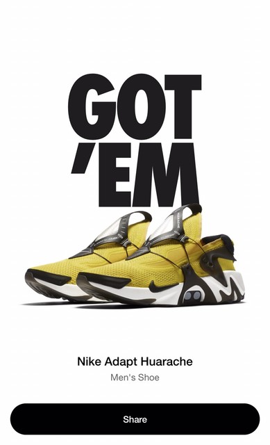 huarache adapt yellow