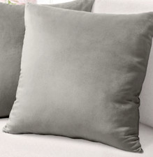 Pair LUXURY GRAY VELVET PILLOW COVERS 18x18 or 12x20