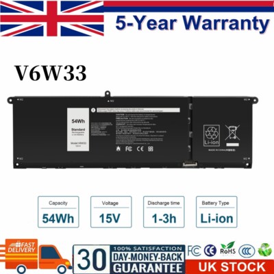 Batteria Nuova V6W33 15V 54Wh Per Dell Inspiron 15 5415 5510 5515 E Latitude 13 3320