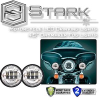 4.5 In Cree Led Chrome Spot Fog Passing Light Lamp For Harley - Pair 4.5 In Cree Led Chrome Spot Fog Passing Light Lamp For Harley - Pair