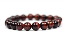 AAA Quality Natural Red Tiger Eye Round Beaded Bracelet For Men and Women