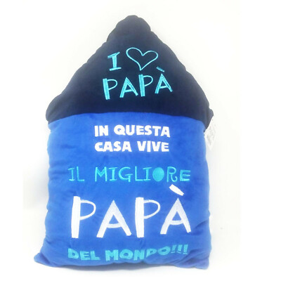 Father's Day Pencil Pillow I Love Dad Best in the World dm. 51x38cm approx