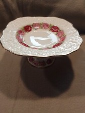 Schale Mit Fu&szlig; , Rosenmotiv  Goldrand, Schuhmann Arzberg, Guter Zustand