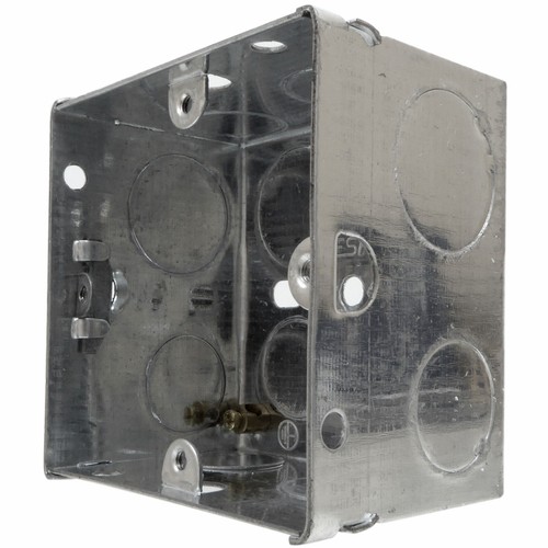 Metal Back Box 25mm 35mm 47mm 1G 2G Dual 1G+1G 2G+1G Galvanised Steel ...