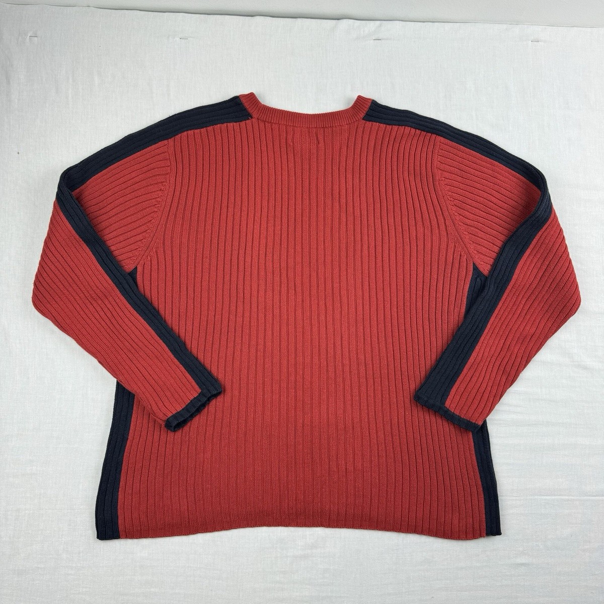 Vintage Union Bay Sweater Adult XL Red Striped Pullover Hipster