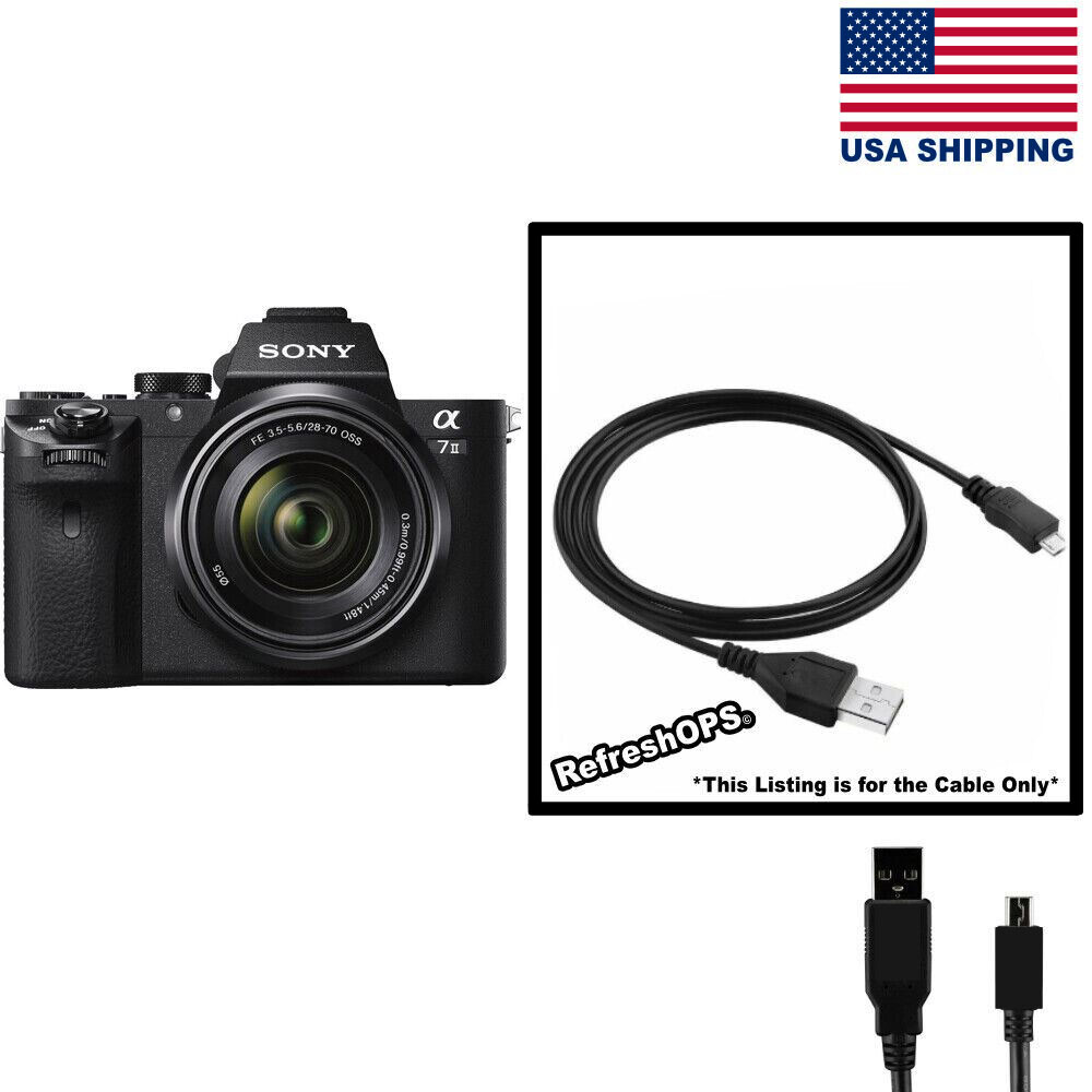 Sony Mirrorless Alpha a7 II Digital Camera USB Cable Transfer Cord Replacement