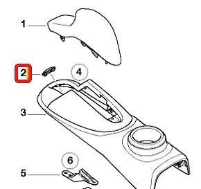 Cubierta de interruptor envolvente de freno de mano único MINI Cooper One S R50 R53 pre lavado de cara - Imagen 3 de 13
