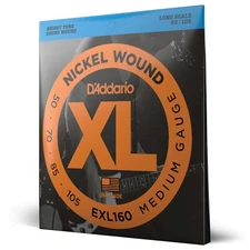 D'Addario EXL160 Nickel Wound  50-105 Long Scale Bass Guitar Strings