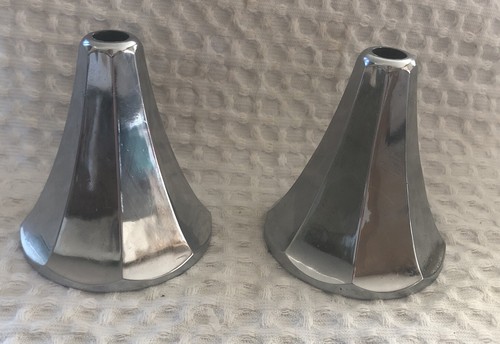 Antique Victorian Art Deco Period Bath Bathroom Faucet Covers by Wallace Burg Co - Picture 2 of 8