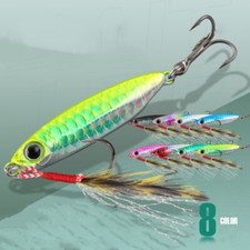 5pcs Fishing Saltwater jigs Vertical Jigging Pitching Lures with Assist Hook