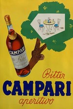 Campari Aperitif Advertisement Vintage Retro Style Metal Sign Plaque