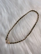 Fashion Leather Chain Choker Collar Necklace Gold Color Fashion Accessories New