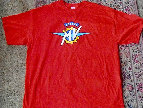 AGUSTA MV Italian Motorcycle red shirt 3XL