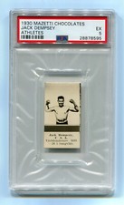 1930 Mazetti Black Tint Jack Dempsey PSA 5 EX HOF Boxing Swedish Pop 1 Highest