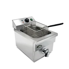 KWS DY-8 Commercial 1750W Electric Deep Fryer with Faucet Drain Valve System