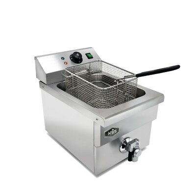 KWS DY-11 Commercial 1750W 11.4L Electric Fryer with Faucet Drain Valve System