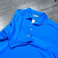Callaway Opti Dri Polo Men's XL Blue Striped Short Sleeve Golf Business Preppy