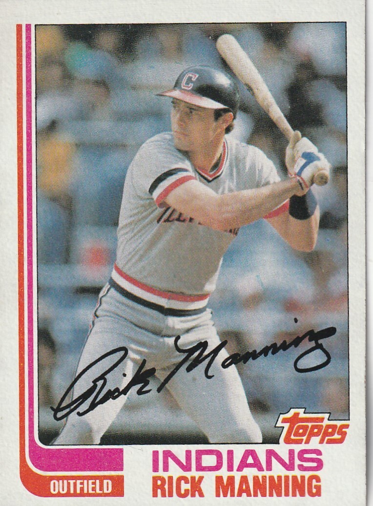 FREE SHIPPING-NRMINT-1982 Topps Rick Manning Cleveland Indians #202 +BONUS CARDS