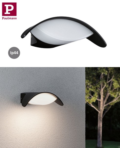 Paulmann Led AußEnwandleuchte Mesana IP44 230V 12W 3000K 1500Lm Alu Anthrazit-image