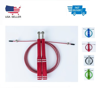 Jump Rope Crossfit Boxing Weighted Adult Ball Bearing Beaded Fitness Gym Speed