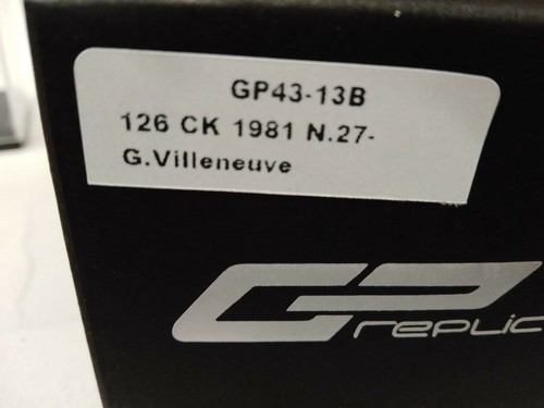 GP Replicas GPReplicas Ferrari 126 CK #27 Gilles Villeneuve 1981 1/43 GP43-13B - Foto 3 di 3
