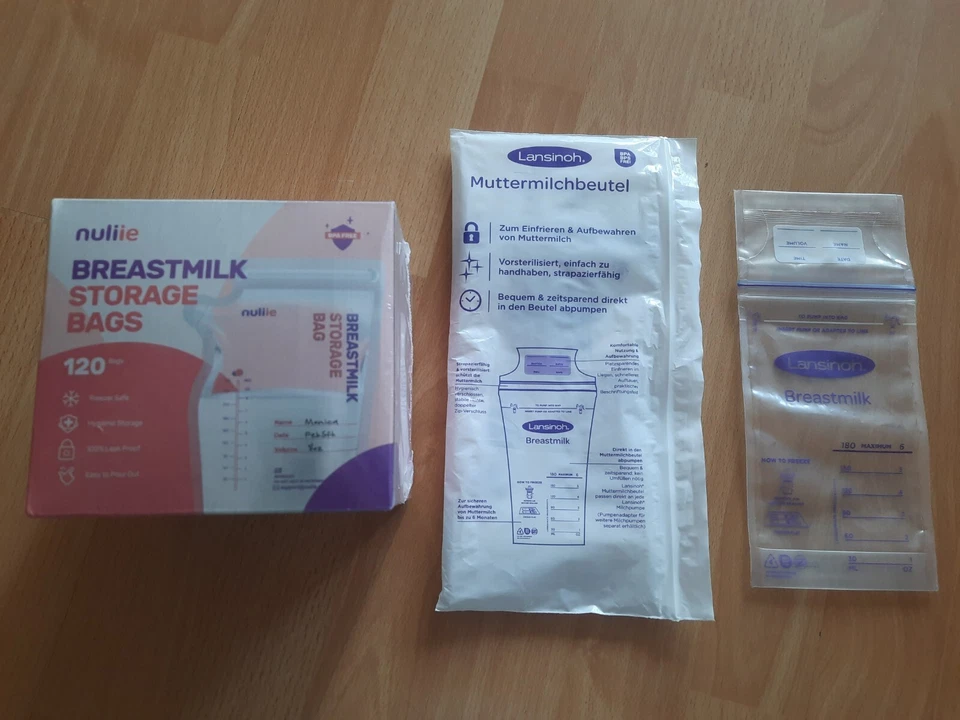 2 x Lansinoh Flasche (160 ml) + 133 Muttermilchbeutel - Bild 2 von 3