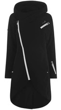Iflow Lifestyle Coat Jacket Womens Hooded Black White *defect* Size Xs *ref125