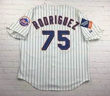 New York Mets 2009 Inaugural Season Francisco Rodriguez #75 Pinstripe Jersey XL