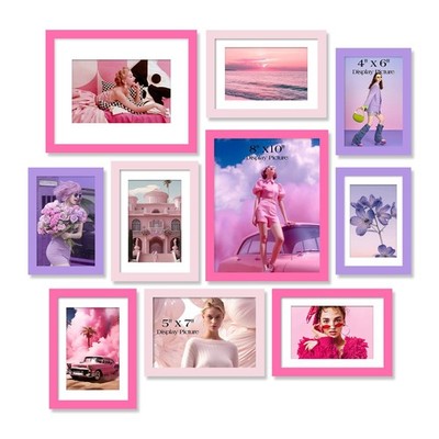 Collage Picture Frames Wall Decor 10 Pack, Gallery Wall Color Picture Frame Set