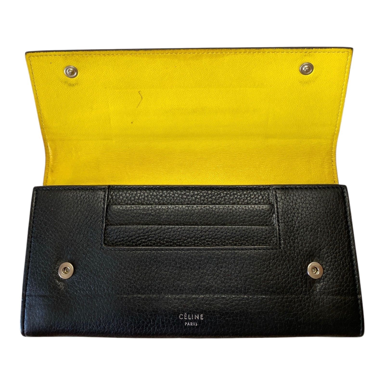 CELINE Multi function W Hook Leather Long Wallet … - image 5