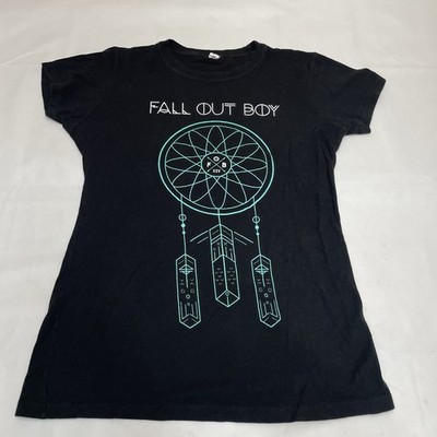 Fall Out Boy Dreamcatcher T Shirt Black Graphic Fits Like Women s Sz S