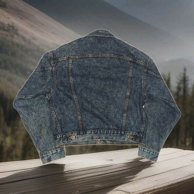 Levi's 70508 Vintage 80s 90s Blue Dark Acid Wash Denim Jean Jacket