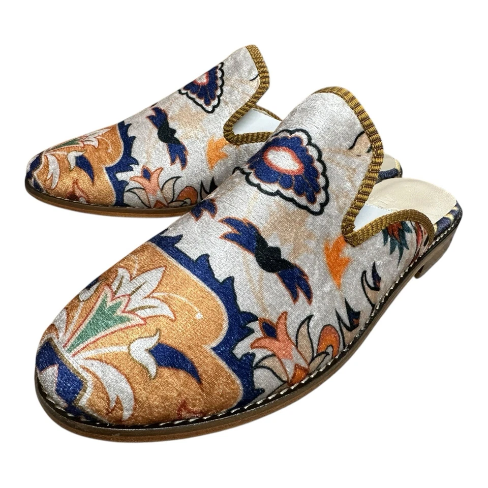 Zapatilla de terciopelo hecha a mano US-10,5 (EU-41) (suela-cuero duro. forro-piel de cordero) Foto 3 de 4