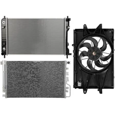 For Chevrolet Equinox 2.4L 16-17 Electric Radiator Condenser Cooling Fan Kit