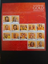 AUSTRALIA-1984 SG3038-51 2008 BEIJING OLYMPIC GOLD MEDAL WINNERS SHEETLET MNH