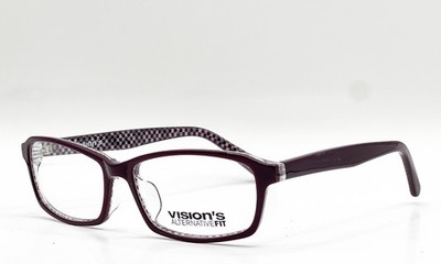 NEW VISION'S AFV213 C03 PURPLE AUTHENTIC EYEGLASSES 55-15