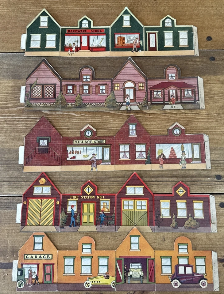 Ready-Cut Village Vintage Casa de Papel Edifícios Municipais 4 Edifícios Na Caixa Original - Imagem 2 de 4