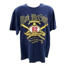 Vintage Mark McGwire 1998 #62 Home Run Record Blue Graphic Tee Men's L