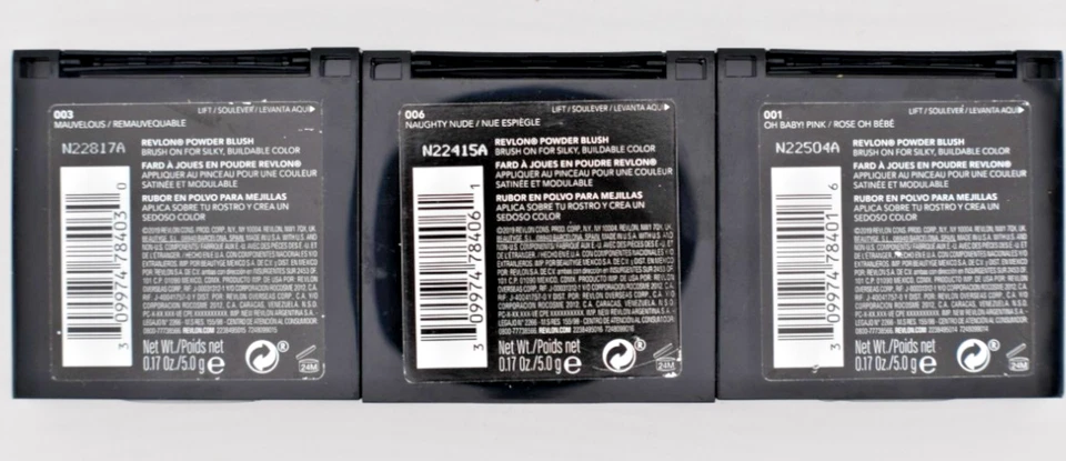 3X Revlon Powder Blush - #001  Oh Baby! Pink #003 Mauvelous # 006 Naughty Nude  - Image 2 of 2