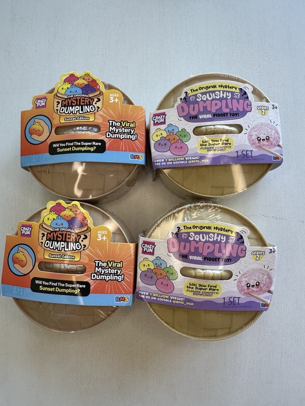 Lot Of 4 RMS Crazy Fun Mystery Squishy Dumplings & Sunset Flower Confetti Target