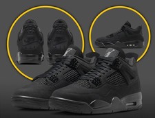 Size US 7-12 Jordan 4 "Black Cat" 2025 FV5029-010 MEN 