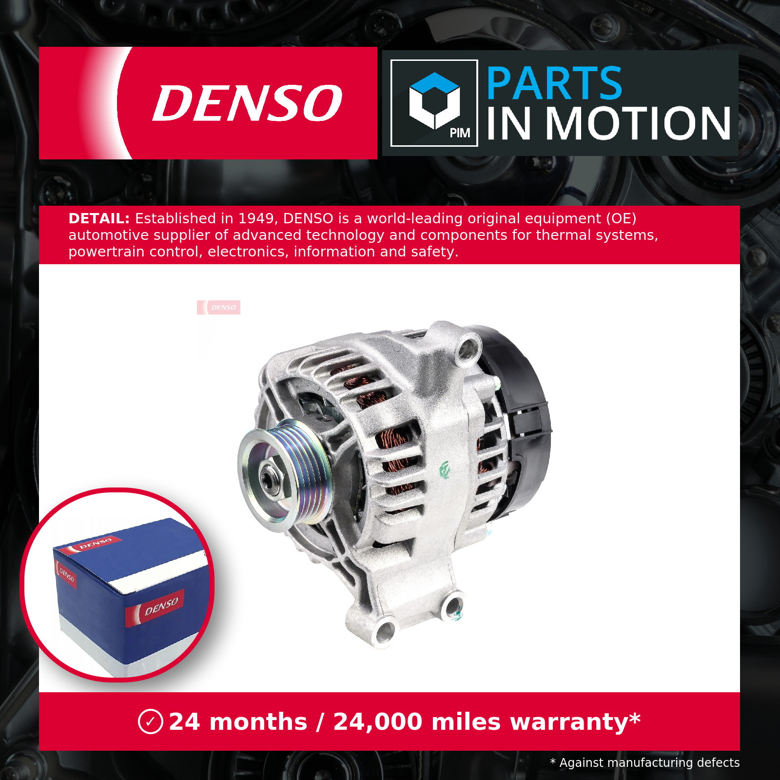Alternator fits FORD KA 1.2 10 to 16 Denso 1719539 BS5110346BA Quality New