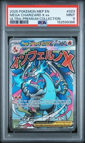 2025 POKEMON MEP PROMO ULTRA-PREMIUM COLLECTION #023 MEGA CHARIZARD X EX PSA 9