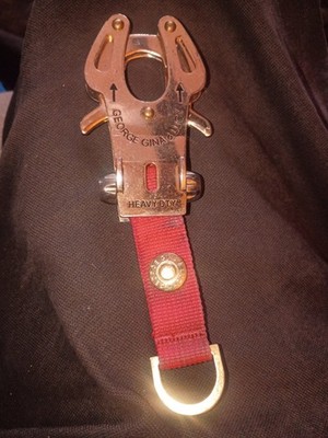 Rare Gold Tone George Gina & Lucy Carabiner GGL Bag Grunge Rock+Charm+Key+Ring