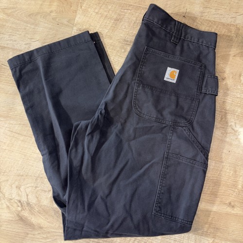 Carhartt Canvas Utility Arbeitshose Herren 33x32 schwarz lockere Passform neu mit Etikett BN0151-M - Bild 2 von 7